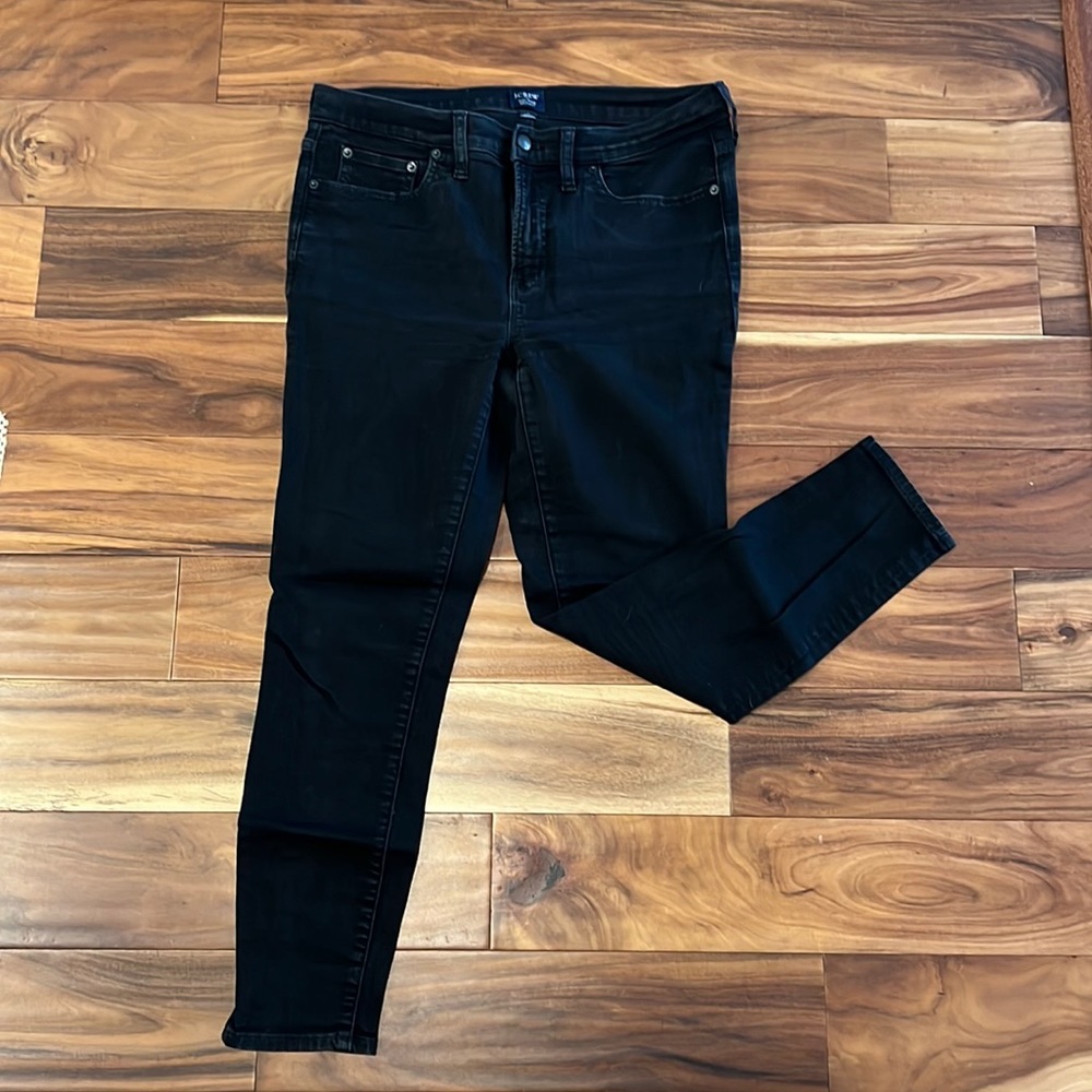 JCrew Factory 8"-rise black skinny jean in signature stretch